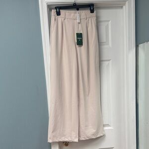 HALARA Cream Wide-Leg Pull-On Pants